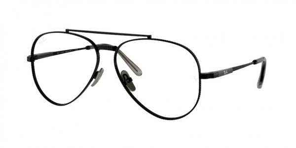 Ray-Ban Optical RX8225V AVIATOR TITANIUM Eyeglasses, 1237 AVIATOR TITANIUM BLACK (BLACK)