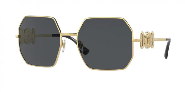 Versace VE2248 Sunglasses, 100287 GOLD DARK GREY (GOLD)