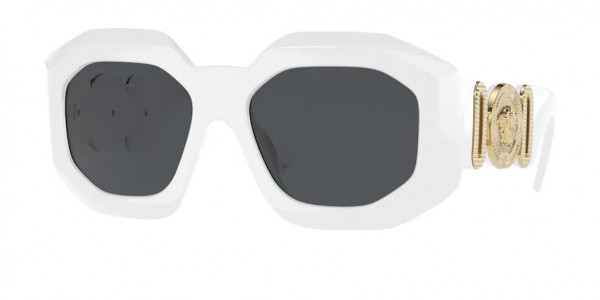 Versace VE4424U Sunglasses, 314/87 WHITE DARK GREY (WHITE)