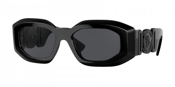 Versace VE4425U Sunglasses, 536087 BLACK DARK GREY (BLACK)