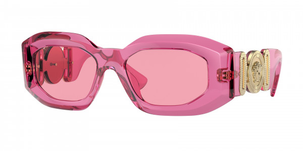 Versace VE4425U Sunglasses, 542184 PINK TRANSPARENT PINK (PINK)