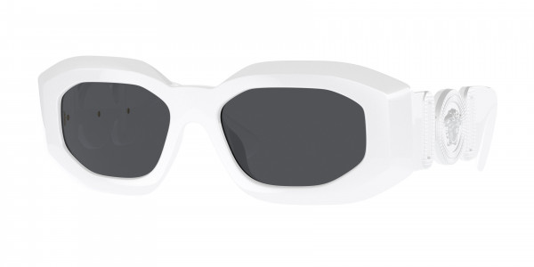 Versace VE4425U Sunglasses, 543887 WHITE DARK GREY (WHITE)