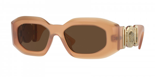 Versace VE4425U Sunglasses, 546773 OPALINE BEIGE DARK BROWN (BEIGE)