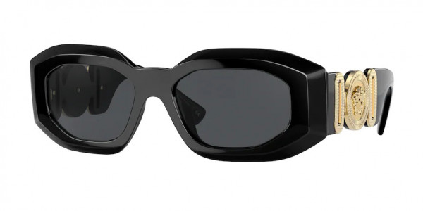 Versace VE4425U Sunglasses, GB1/87 BLACK (BLACK)
