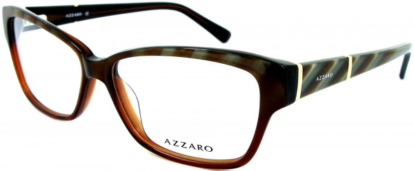 Azzaro AZ2154 Eyeglasses, C3 BROWN HORN/GOLD