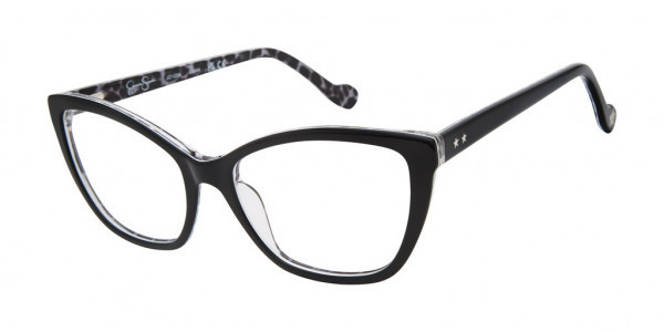 Jessica Simpson JO1204 Eyeglasses, OXAN BLACK OVER LEOPARD