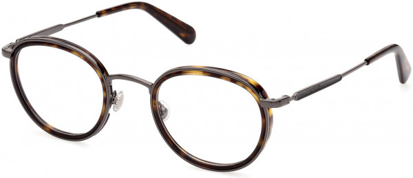 Moncler ML5153 Eyeglasses, 052 - Shiny Gunmetal, Shiny Dark Havana