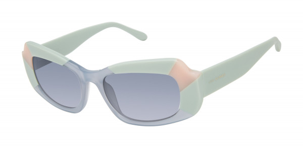 Lulu Guinness L181 Sunglasses, Slate Blue (SLA)