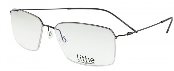 Lithe LT16001 Eyeglasses, 426 SHINY SILVER/BLACK