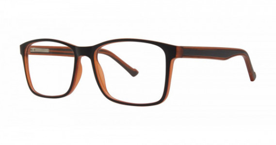 Modern Optical DISTANCE Eyeglasses, Black/Brown Matte
