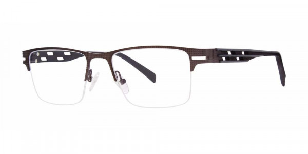 Big Mens Eyewear Club BIG BURST Eyeglasses, Matte Gunmetal/Grey