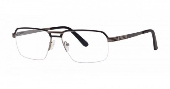 Big Mens Eyewear Club BIG CLIENT Eyeglasses, Matte Black/Gunmetal