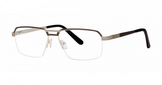 Big Mens Eyewear Club BIG CLIENT Eyeglasses, Matte Gunmetal/Silver