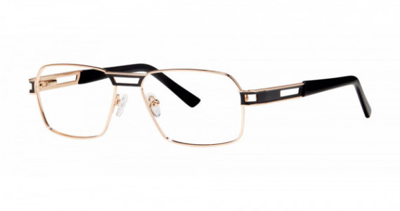 Big Mens Eyewear Club BIG GESTURE Eyeglasses, Gold/Black