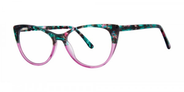 Genevieve BECKON Eyeglasses, Teal/Fuchsia