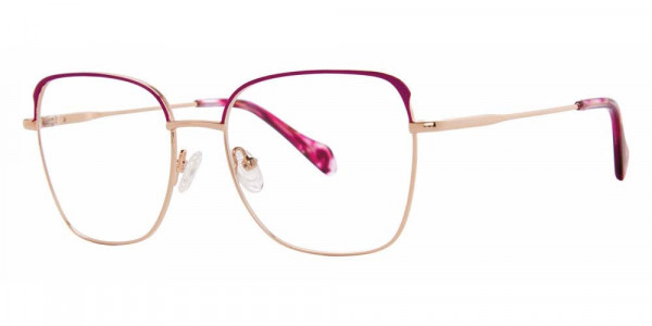 Genevieve LINGER Eyeglasses, Fuchsia/Gold