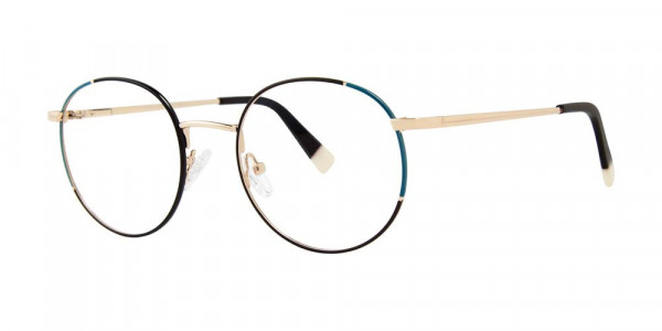 Fashiontabulous 10X266 Eyeglasses, Black/Teal/Gold