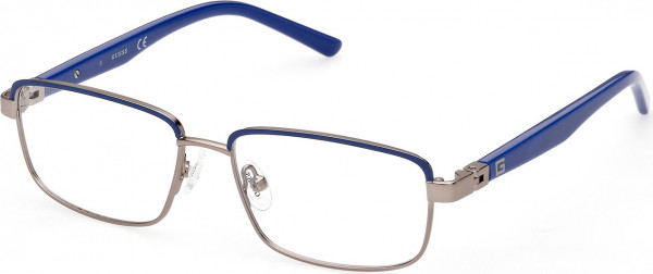 Guess GU9226 Eyeglasses, 092 - Matte Light Ruthenium / Shiny Blue