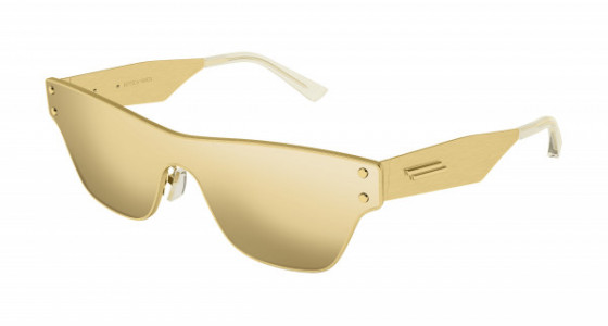 Bottega Veneta BV1148S Sunglasses, 002 - GOLD with GOLD lenses