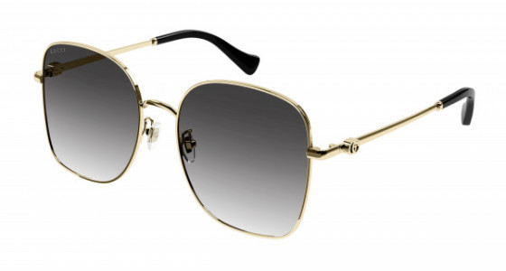 Gucci GG1143S Sunglasses, 001 - GOLD with GREY lenses