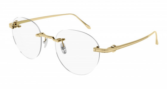 Cartier CT0342O Eyeglasses, 002 - GOLD with TRANSPARENT lenses