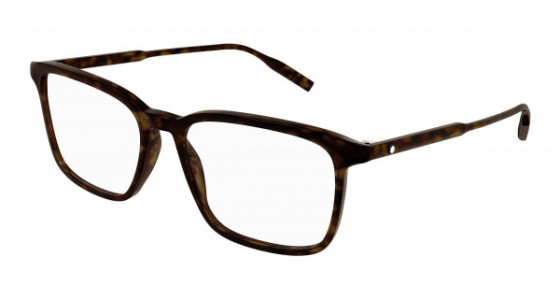 Montblanc MB0197O Eyeglasses, 002 - HAVANA with TRANSPARENT lenses