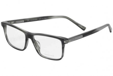 Chopard VCH296 Eyeglasses, STRIPED BLACK+CRYSTAL