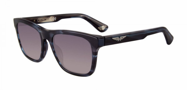 Police SPLE37 Sunglasses, AZURE HAVANA GREY (09Y1)