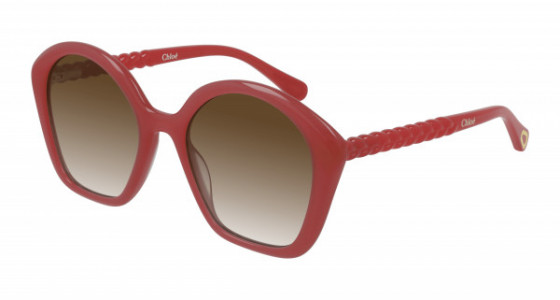 Chloé CC0001S Sunglasses, 002 - PINK with BROWN lenses