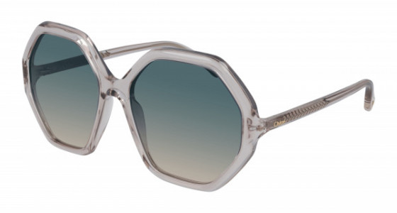 Chloé CH0008S Sunglasses, 002 - PINK with GREEN lenses