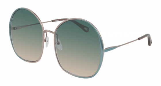 Chloé CH0014S Sunglasses, 002 - BLUE with GREEN lenses