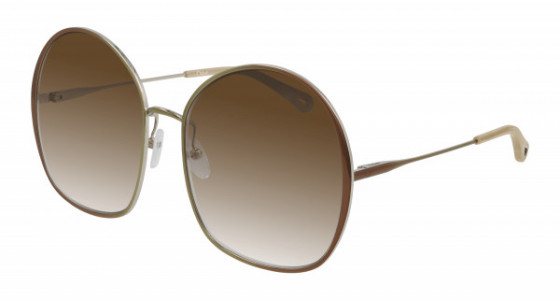 Chloé CH0014S Sunglasses, 003 - BROWN with BROWN lenses