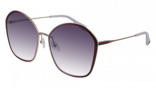 Chloé CH0015S Sunglasses, 003 - BURGUNDY with VIOLET lenses