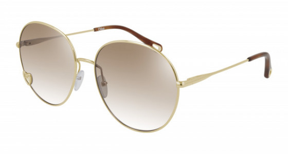 Chloé CH0027S Sunglasses, 006 - GOLD with PINK lenses