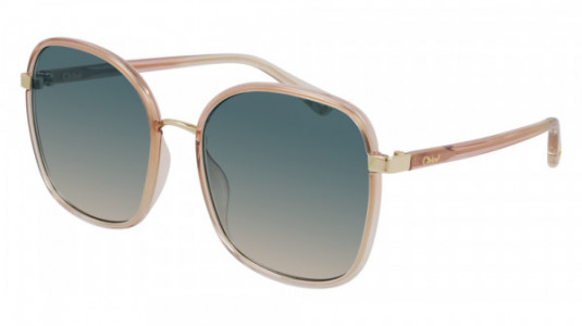 Chloé CH0031S Sunglasses, 004 - ORANGE with MULTICOLOR lenses