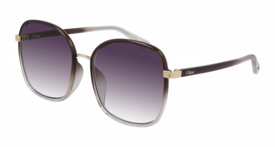Chloé CH0031SA Sunglasses, 004 - BROWN with VIOLET lenses
