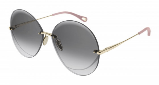 Chloé CH0063S Sunglasses, 001 - GOLD with GREY lenses
