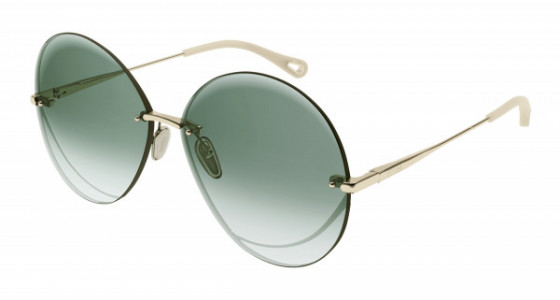 Chloé CH0063S Sunglasses, 003 - GOLD with GREEN lenses