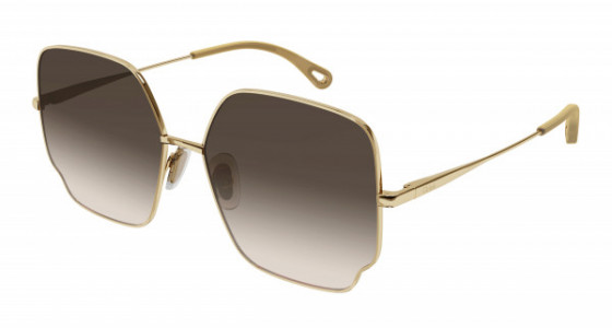 Chloé CH0092S Sunglasses, 005 - GOLD with BROWN lenses