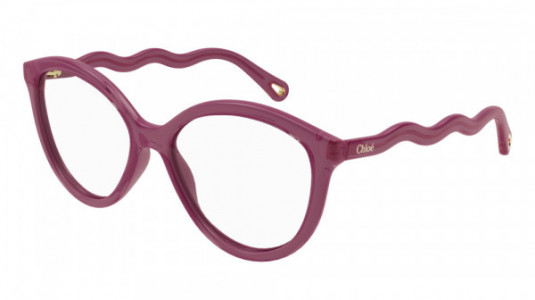Chloé CH0089O Eyeglasses, 004 - BURGUNDY with TRANSPARENT lenses
