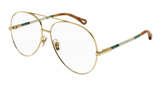 Chloé CH0114O Eyeglasses, 001 - GOLD with TRANSPARENT lenses