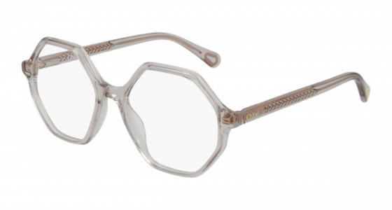 Chloé CC0005O Eyeglasses, 002 - NUDE with TRANSPARENT lenses