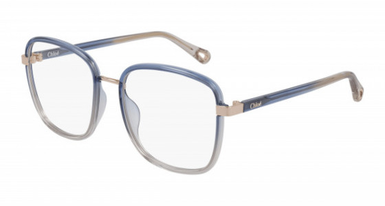 Chloé CH0034O Eyeglasses, 002 - BLUE with TRANSPARENT lenses