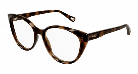 Chloé CH0052O Eyeglasses, 010 - HAVANA with TRANSPARENT lenses