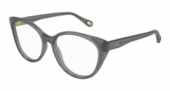 Chloé CH0052OA Eyeglasses, 001 - GREY with TRANSPARENT lenses