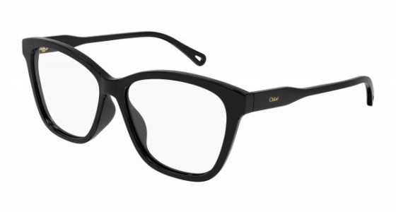 Chloé CH0084O Eyeglasses, 005 - BLACK with TRANSPARENT lenses
