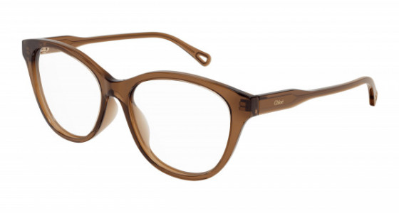 Chloé CH0085O Eyeglasses, 002 - BROWN with TRANSPARENT lenses