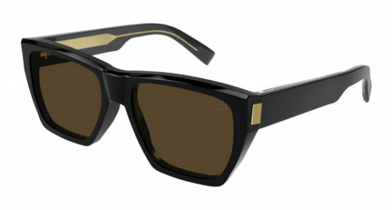 dunhill DU0031S Sunglasses, 001 - BLACK with BROWN lenses