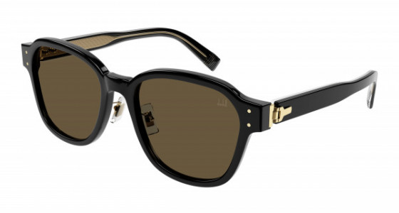 dunhill DU0046SA Sunglasses, 001 - BLACK with BROWN lenses