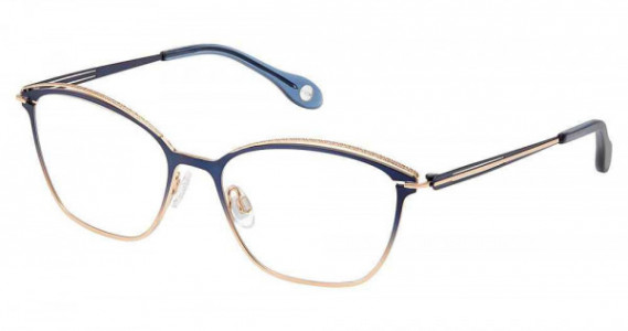 Fysh UK F-3696 Eyeglasses, M201-NAVY ROSE GOLD